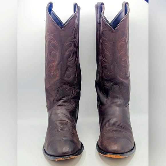 OLD WEST Mens Western Brown Leather Cowboy Boots SCM3051 Size 13 EE main image 8